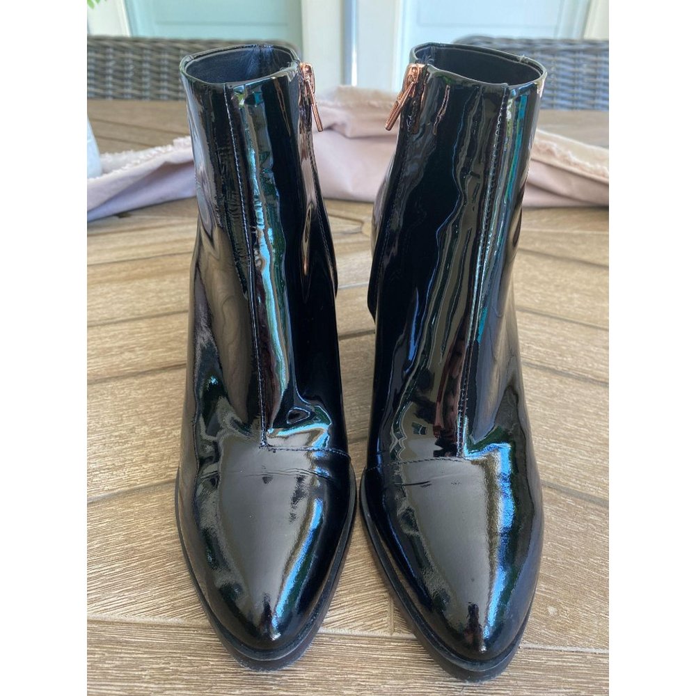 Alexander Wang Patent Leather Gabi Booties Black - Picture 10 of 13